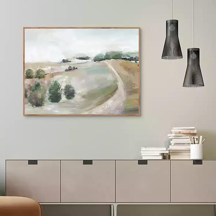 Canvas Art-Kirklands Home Country Road Hill Framed Canvas Art Print Multi