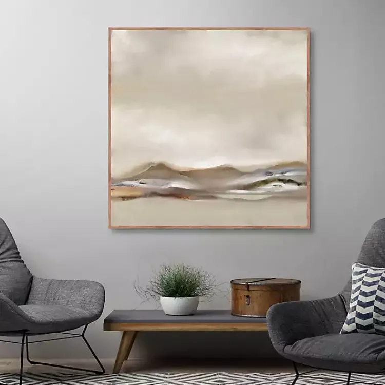 Canvas Art-Kirklands Home Desert View Framed Canvas Art Print Gray