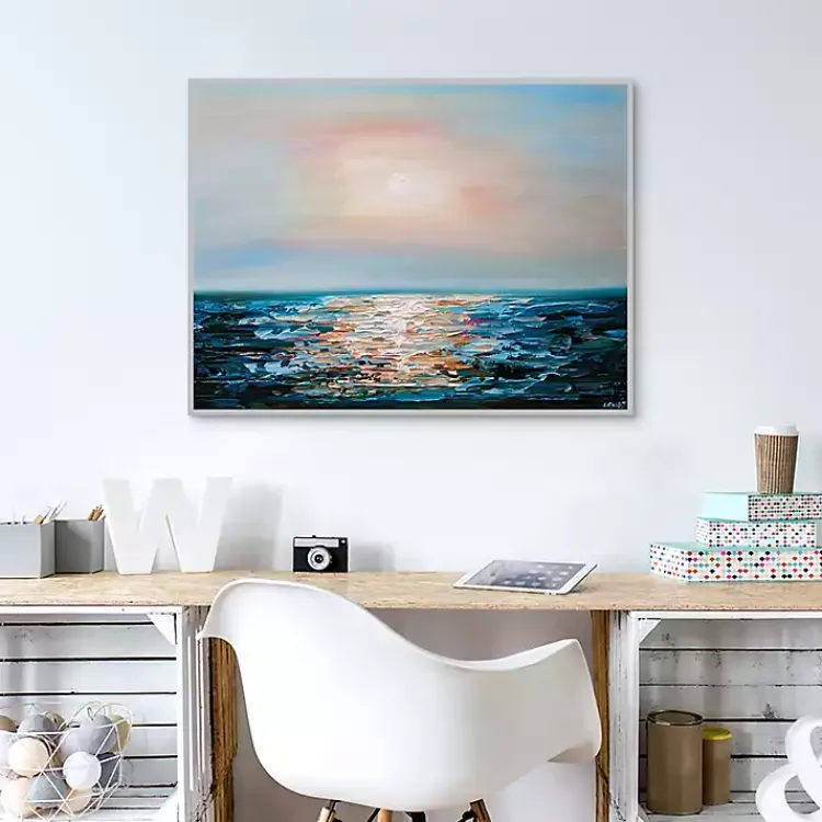 Canvas Art-Kirklands Home Forgotten Sunrise Framed Canvas Art Print Blue