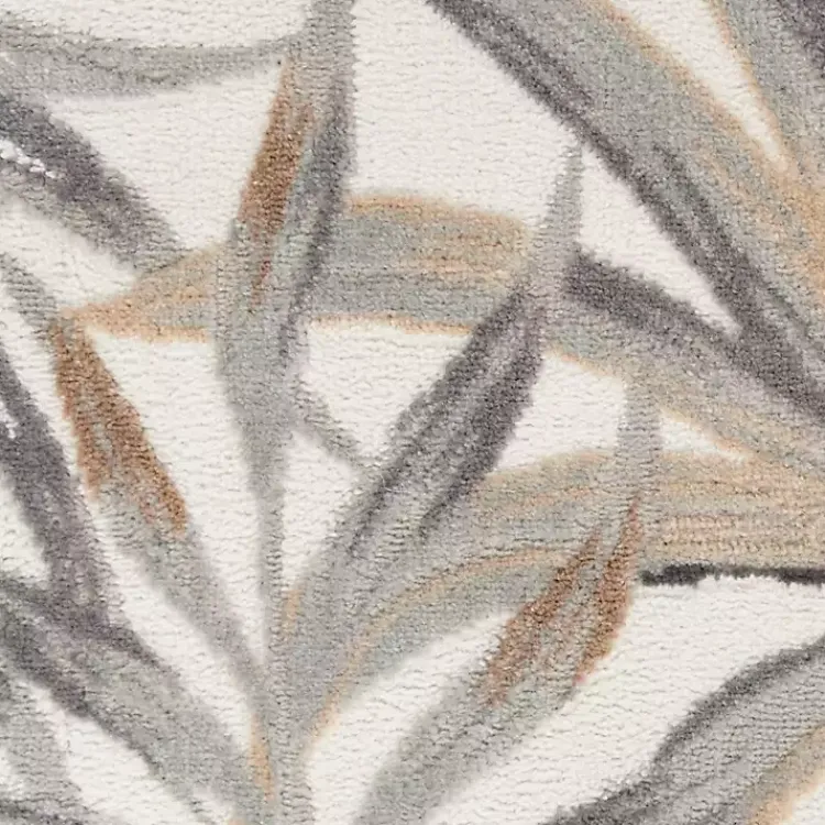 Area Rugs-Kirklands Home Ivory Grand Leaf Coastal Area Rug, 5x7