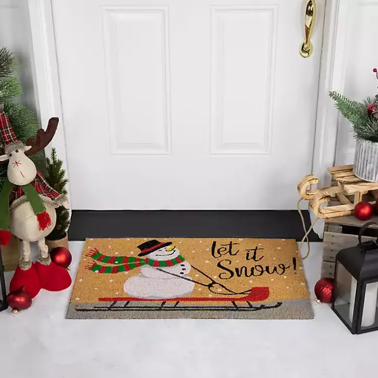 Doormats-Kirklands Home Let It Snow Festive Christmas Doormat