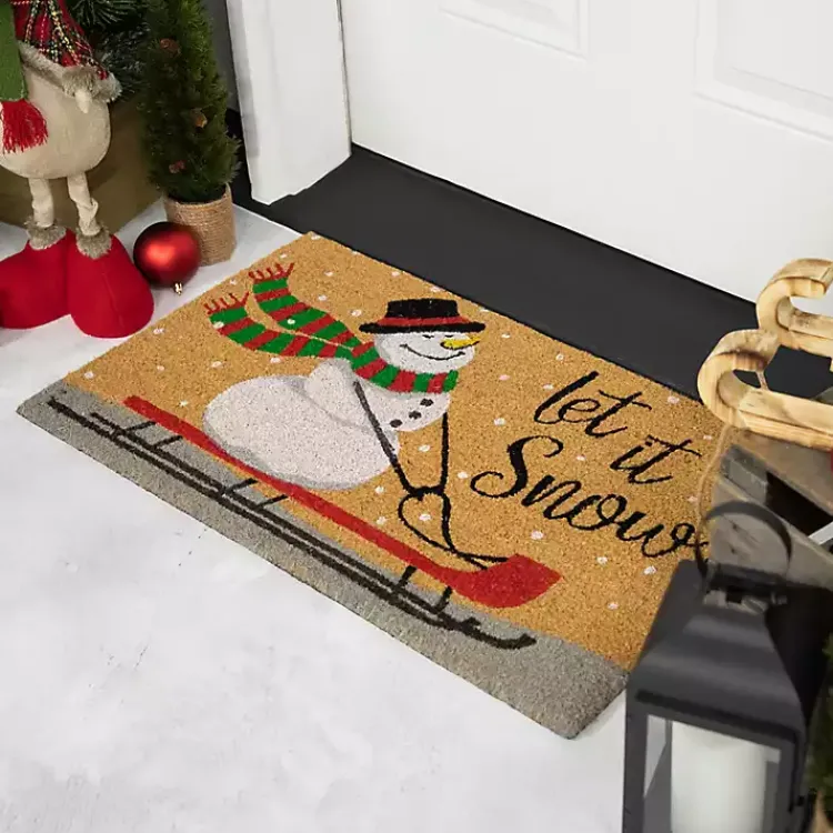 Doormats-Kirklands Home Let It Snow Festive Christmas Doormat