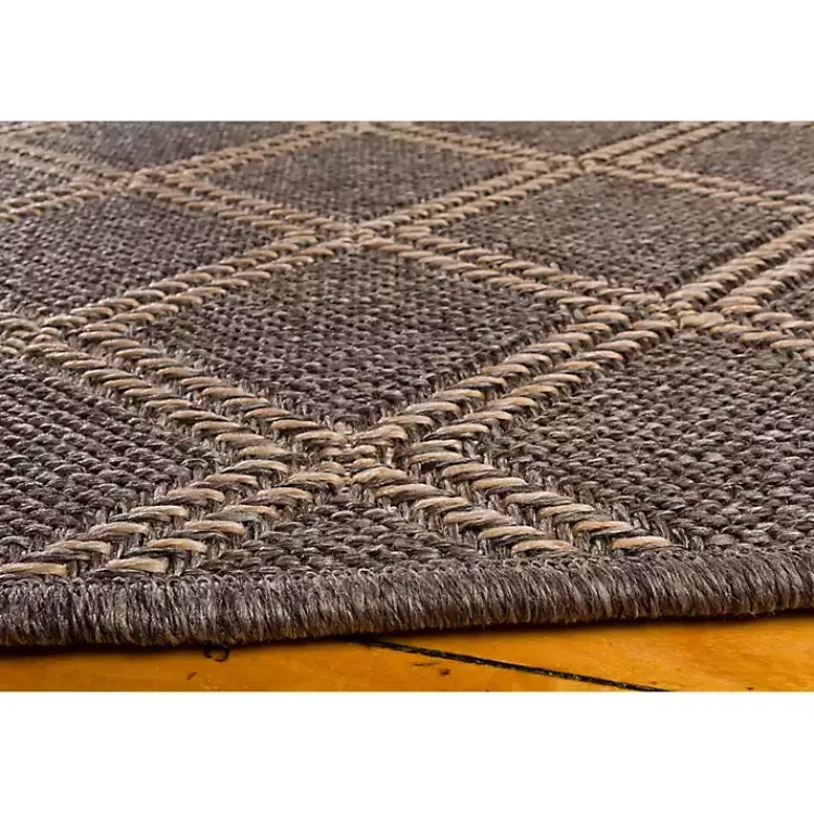 Outdoor Rugs-Kirklands Home Santorini Trellis Outdoor Area Rug, 7x9 Brown