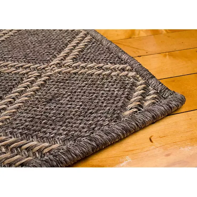 Outdoor Rugs-Kirklands Home Santorini Trellis Outdoor Area Rug, 7x9 Brown
