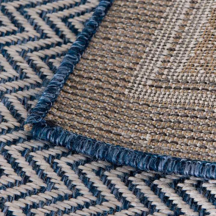 Outdoor Rugs-Kirklands Home Navy Dunedin Indoor/Outdoor Area Rug, 7x9 Blue