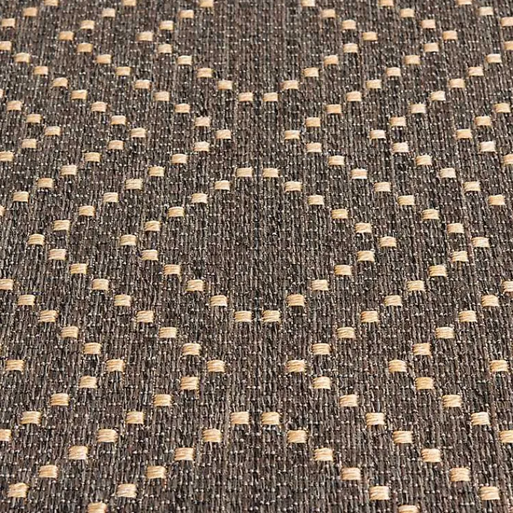Outdoor Rugs-Kirklands Home Adelaide Diamond Outdoor Area Rug, 5x7 Brown
