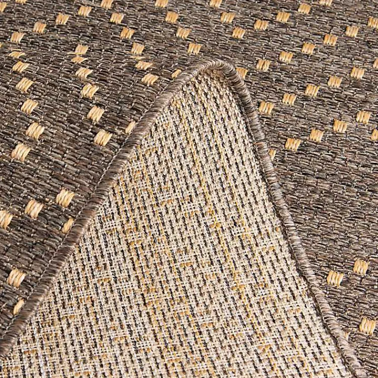 Outdoor Rugs-Kirklands Home Adelaide Diamond Outdoor Area Rug, 5x7 Brown