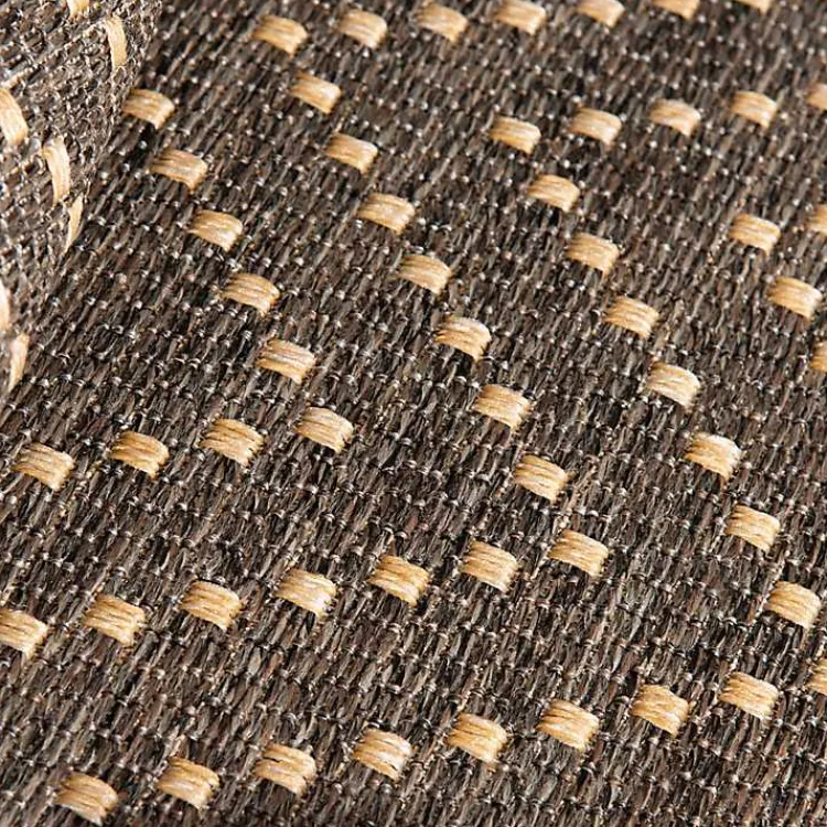 Outdoor Rugs-Kirklands Home Adelaide Diamond Outdoor Area Rug, 5x7 Brown