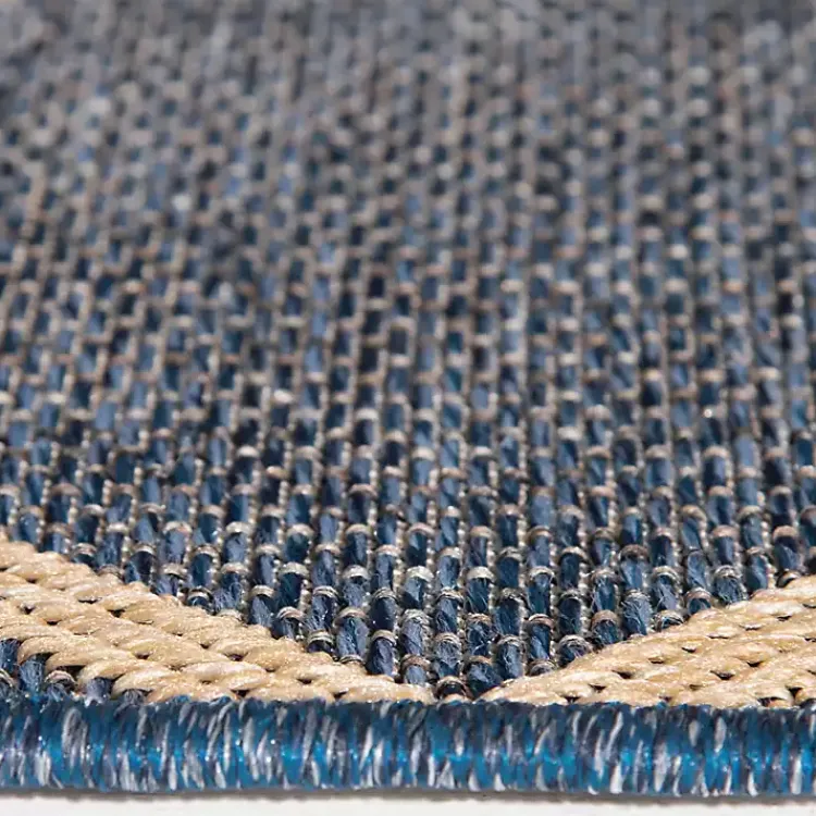 Outdoor Rugs-Kirklands Home Navy Diamond Indoor/Outdoor Area Rug, 5x7 Blue