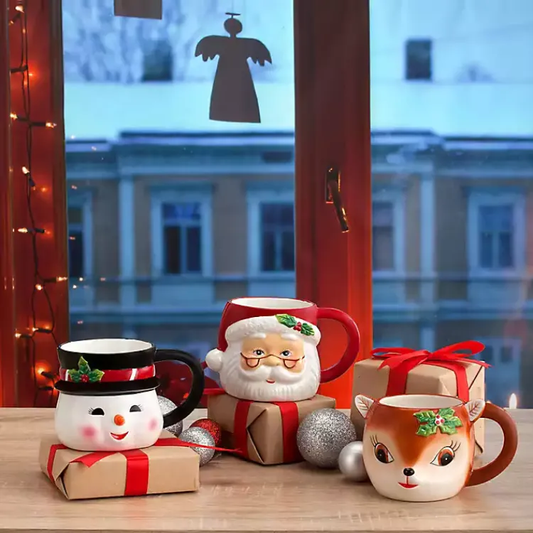 Glassware & Drinkware-Kirklands Home Santa Christmas Mug
