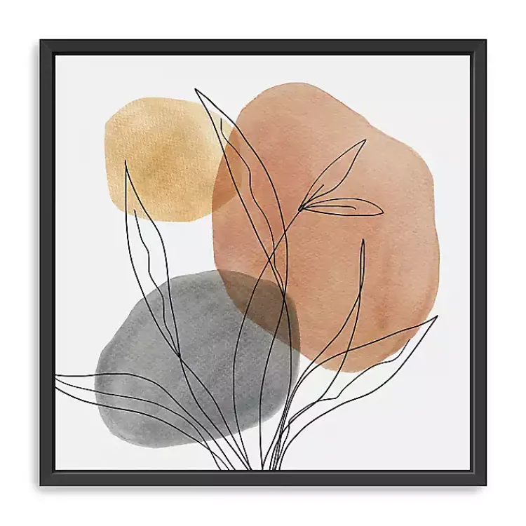 Framed Art-Kirklands Home Linear Leaf Trio Framed Canvas Art Print