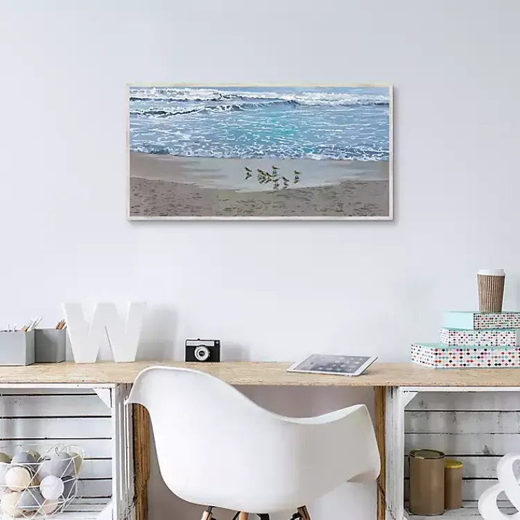 Framed Art-Kirklands Home Sandpiper Morning Framed Canvas Art Print