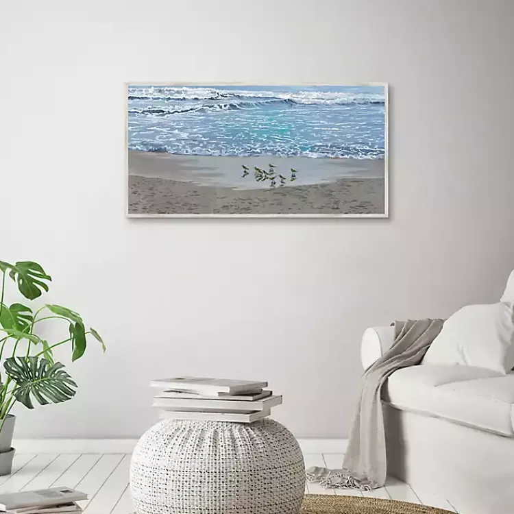 Framed Art-Kirklands Home Sandpiper Morning Framed Canvas Art Print