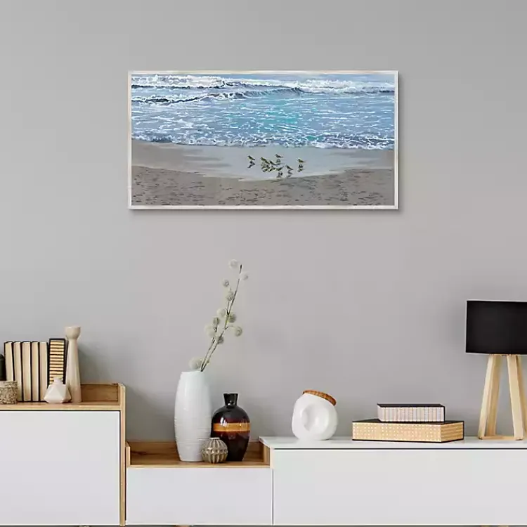 Framed Art-Kirklands Home Sandpiper Morning Framed Canvas Art Print