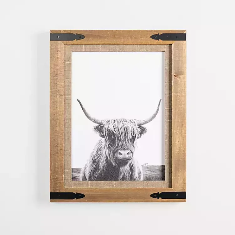 Framed Art-Kirklands Home Furry Highland Cow Framed Art Print