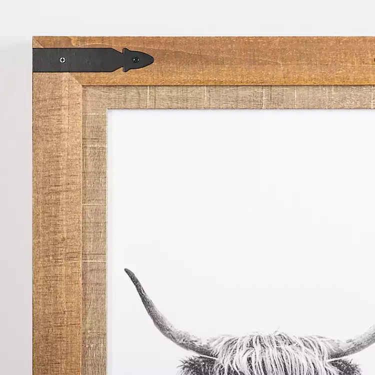Framed Art-Kirklands Home Furry Highland Cow Framed Art Print