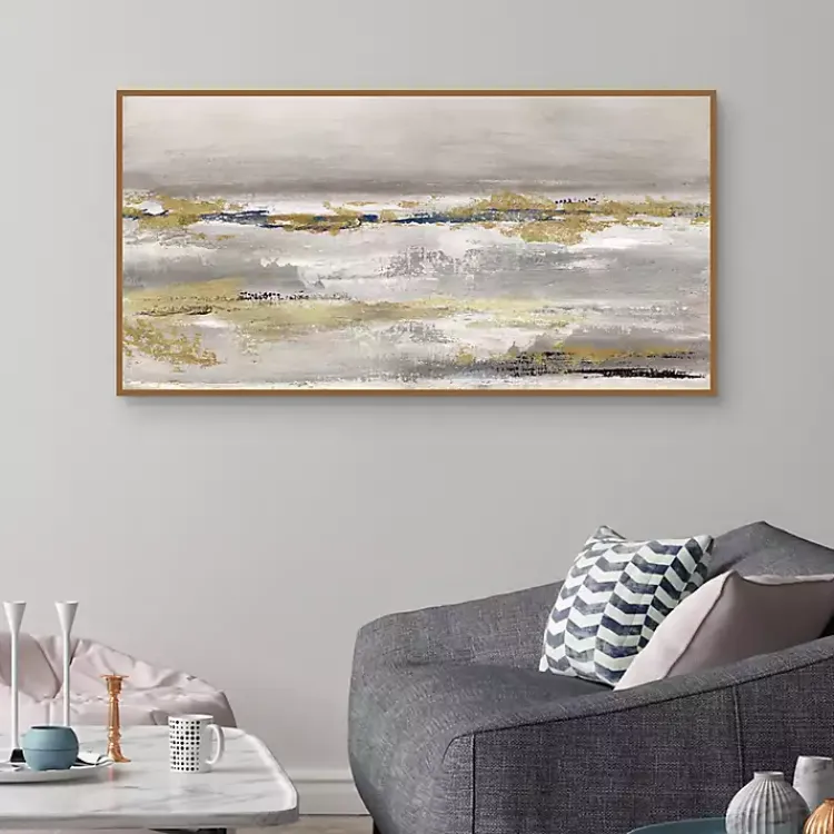 Canvas Art-Kirklands Home Golden Fog Framed Canvas Art Print Multi