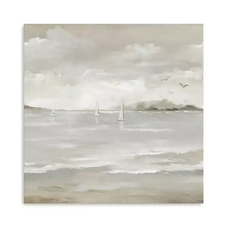 Canvas Art-Kirklands Home Sail Away II Giclee Canvas Art Print, 40x40 in. Tan