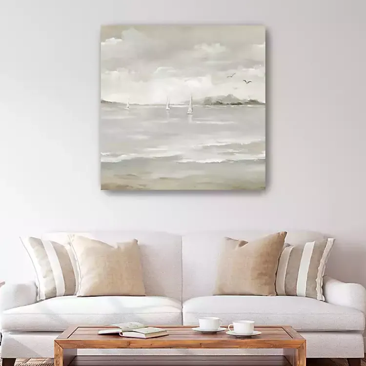 Canvas Art-Kirklands Home Sail Away II Giclee Canvas Art Print, 40x40 in. Tan