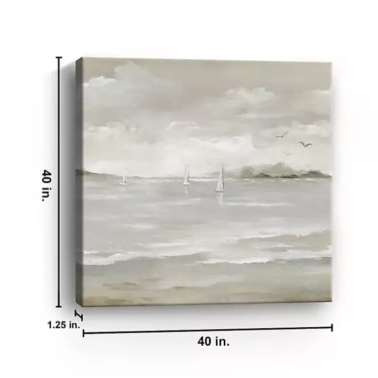 Canvas Art-Kirklands Home Sail Away II Giclee Canvas Art Print, 40x40 in. Tan