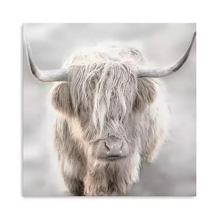 Canvas Art-Kirklands Home Soft Solo Highland Giclee Canvas Art Print Gray