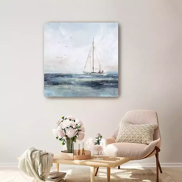 Canvas Art-Kirklands Home Sailing I Canvas Art Print Blue