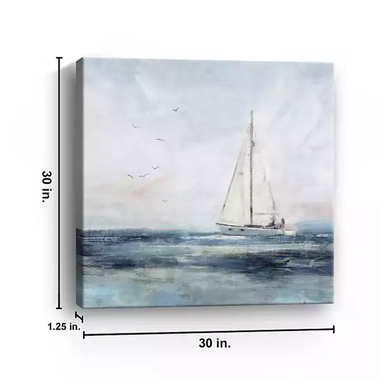 Canvas Art-Kirklands Home Sailing I Canvas Art Print Blue