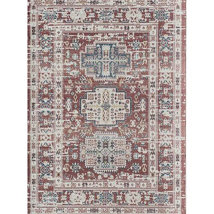 Area Rugs-Kirklands Home Red Cardinal Sundara Gabriel Area Rug, 5x7