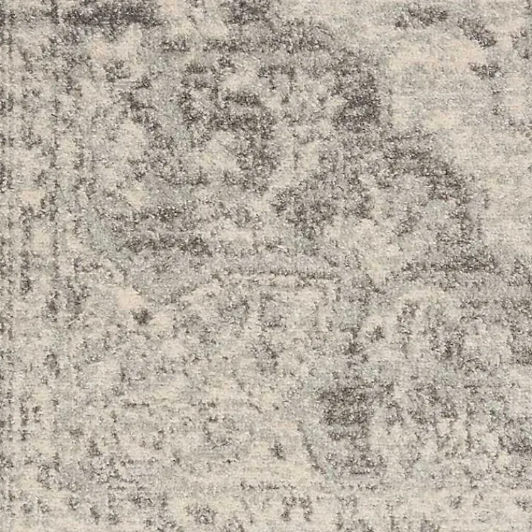 Area Rugs-Kirklands Home Ivory and Gray Oushak Medallion Area Rug, 5x7