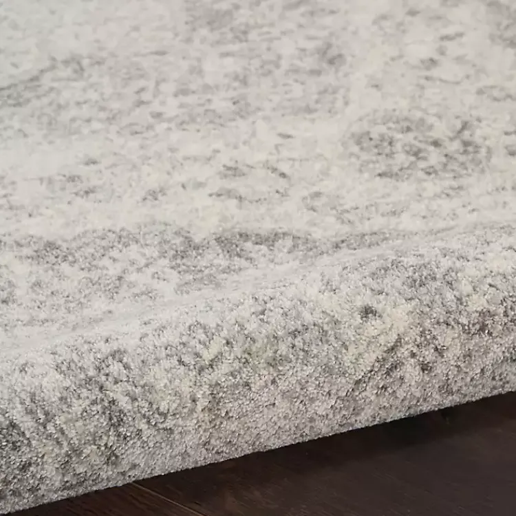 Area Rugs-Kirklands Home Ivory and Gray Oushak Medallion Area Rug, 5x7