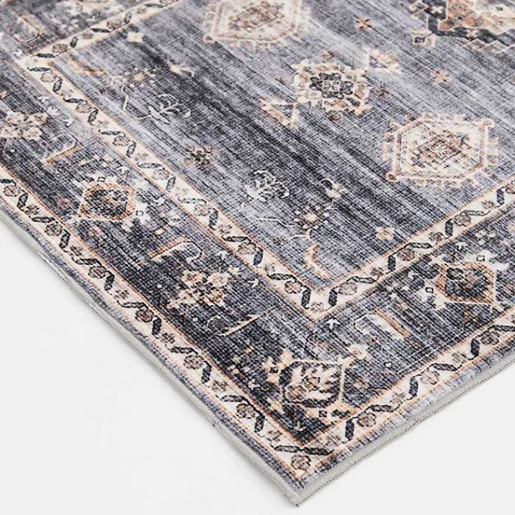 Area Rugs-Kirklands Home Raquel Washable Area Rug, 7x9 Gray