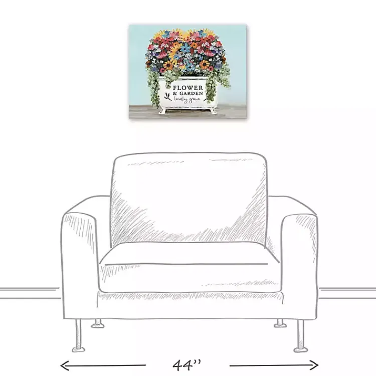 Canvas Art-Kirklands Home Floral Bathtub Canvas Art Print Multi