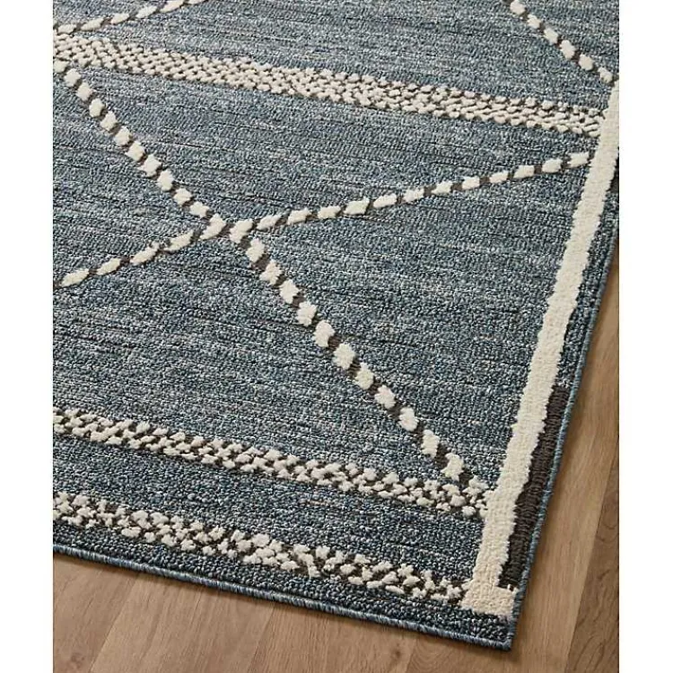 Area Rugs-Kirklands Home Denim Asymmetrical Tufted Area Rug, 7x10 Blue