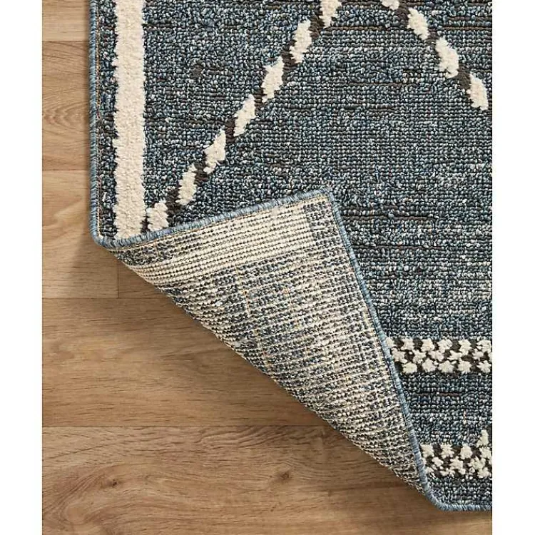 Area Rugs-Kirklands Home Denim Asymmetrical Tufted Area Rug, 7x10 Blue