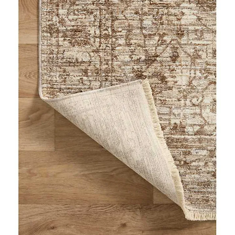 Area Rugs-Kirklands Home Neutral Sorrento Medallion Area Rug, 7x10 Tan