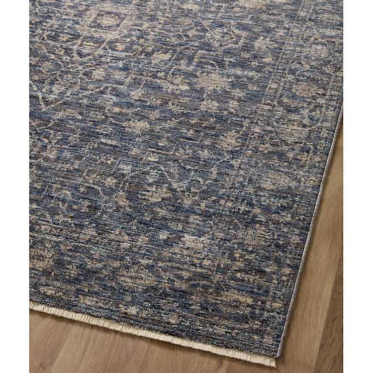 Area Rugs-Kirklands Home Dark Sorrento Medallion Area Rug, 5x7 Blue