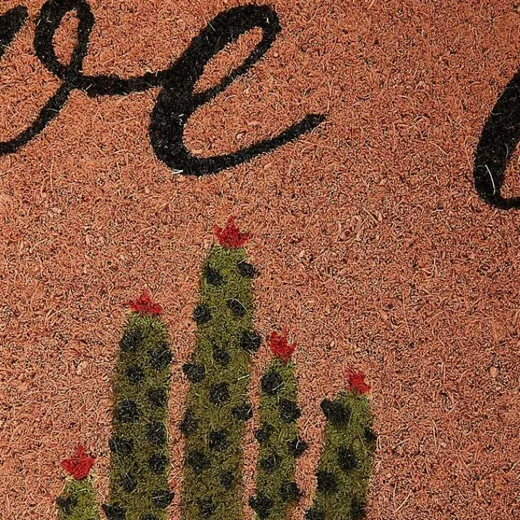 Doormats-Kirklands Home Pink Aloe There Coir Doormat