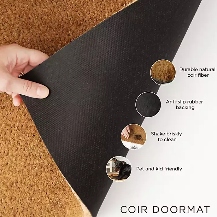 Doormats-Kirklands Home Leopard Print Coir Doormat