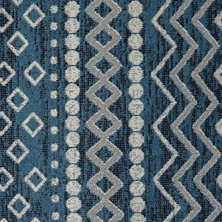Area Rugs-Kirklands Home Geometric Stripe Washable Area Rug, 5x7 Blue