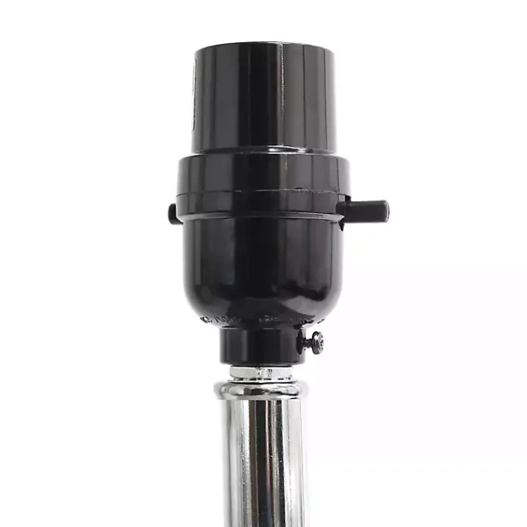 Table Lamps-Kirklands Home Faux Leather Charging Table Lamp Black