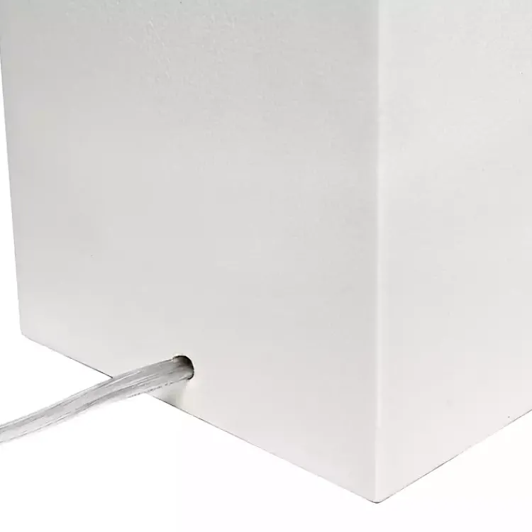 Table Lamps-Kirklands Home Faux Leather Charging Table Lamp White