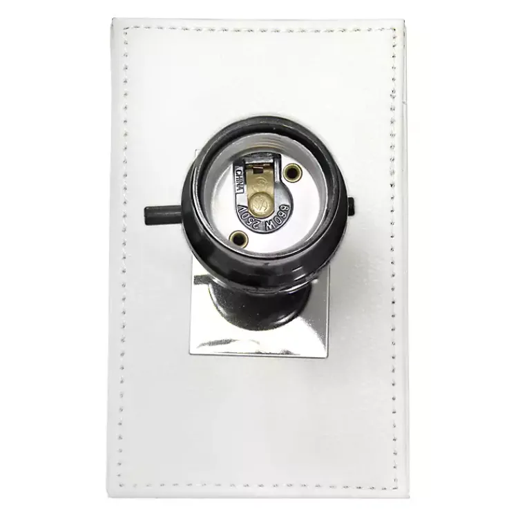 Table Lamps-Kirklands Home Faux Leather Charging Table Lamp White