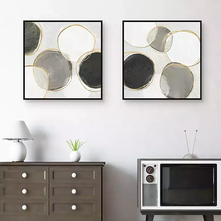 Canvas Art-Kirklands Home River Bottom Framed Canvas Art Prints, Set of 2