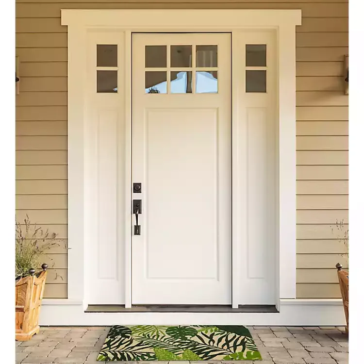 Doormats-Kirklands Home Tropical Fronds Doormat Green