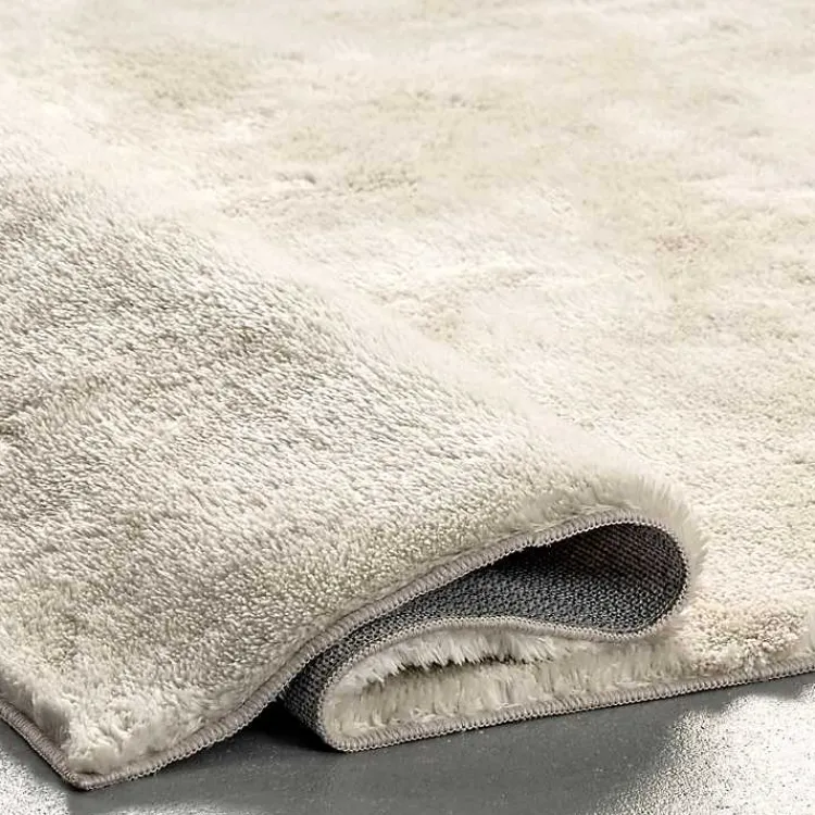 Area Rugs-Kirklands Home Cream Shag Washable Area Rug, 8x10 White