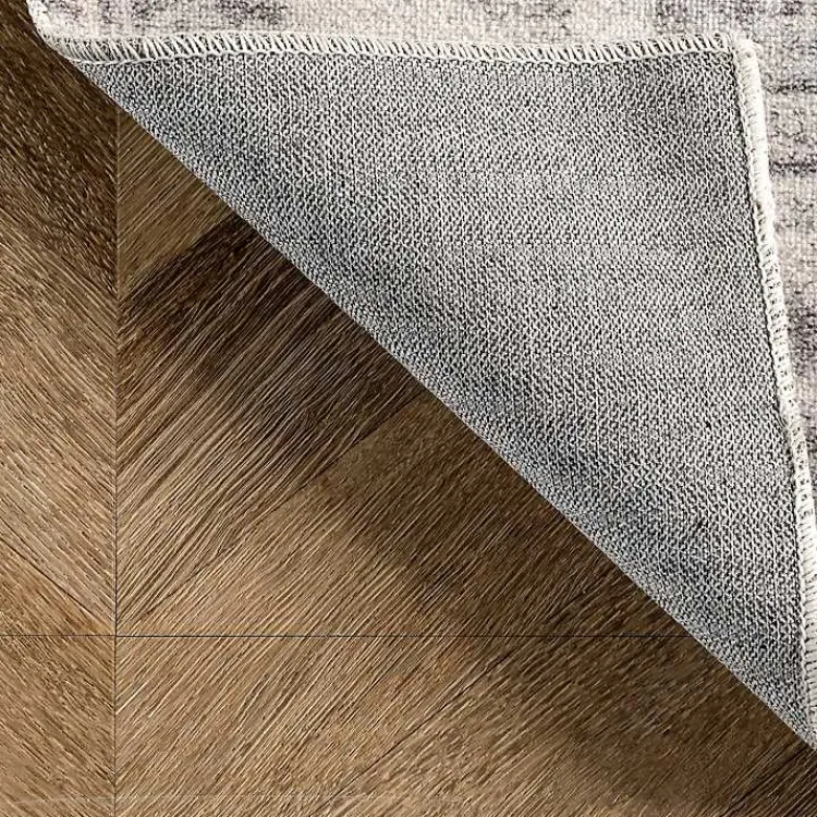Area Rugs-Kirklands Home Flo Vintage Medallion Washable Area Rug, 6x9 Gray