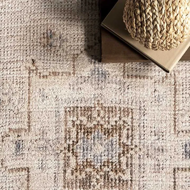 Area Rugs-Kirklands Home Lottie Cream Vintage Washable Area Rug, 8x10 Ivory