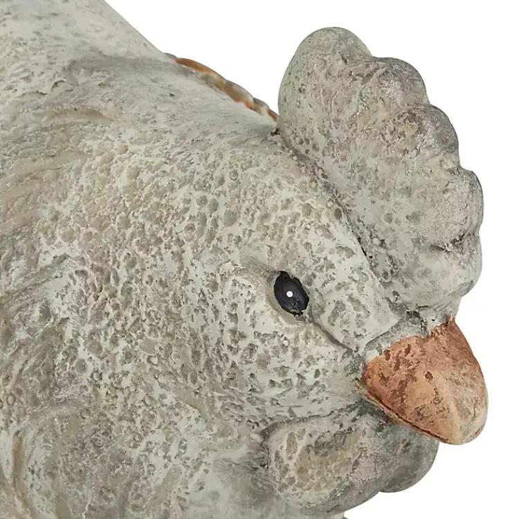 Garden Statues-Kirklands Home Textured Chicken Statue Gray