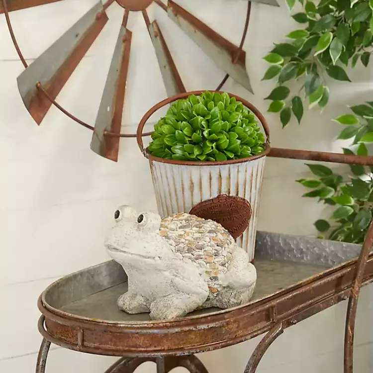 Garden Statues-Kirklands Home Textured Frog Statue Gray