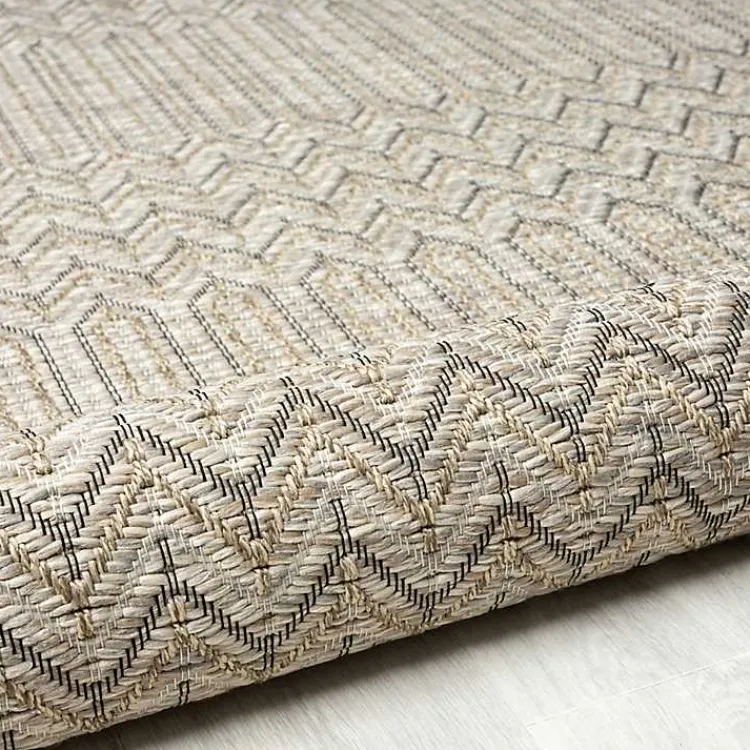 Area Rugs-Kirklands Home Chevron Indoor/Outdoor Area Rug, 5x7 Tan
